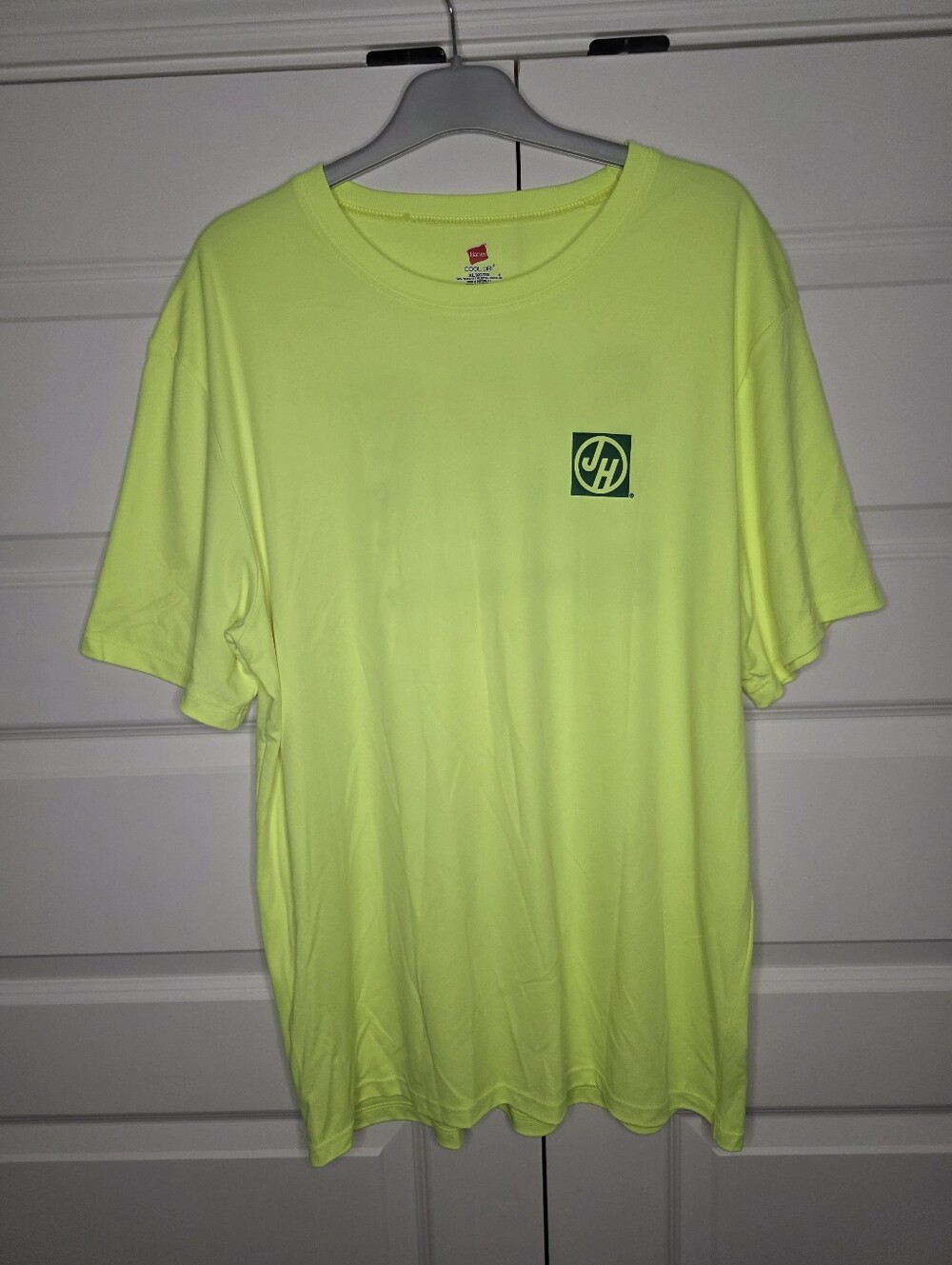 SEE DETAILS - Hanes Cool Dri Mens XL Bright Yellow - James Hardie - Work Shirt